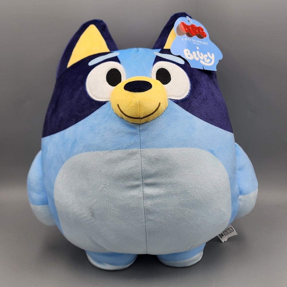 FAO Schwarz Bluey Blob Plush 10" 11" Stuffed Animal Toy New With Tags NWT Rare